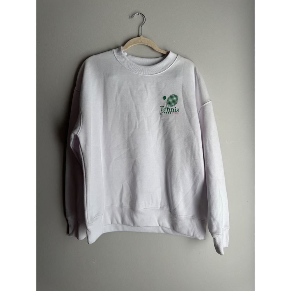 Wilo The Label Bondi Beach Tennis Club White Sweatshirt XS NWT